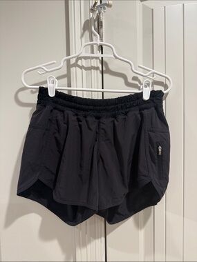 lululemon athletica Black Women's Athletic Shorts with Zip Pocket